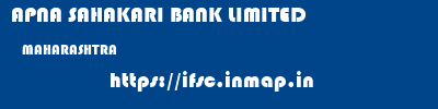 APNA SAHAKARI BANK LIMITED  MAHARASHTRA     ifsc code